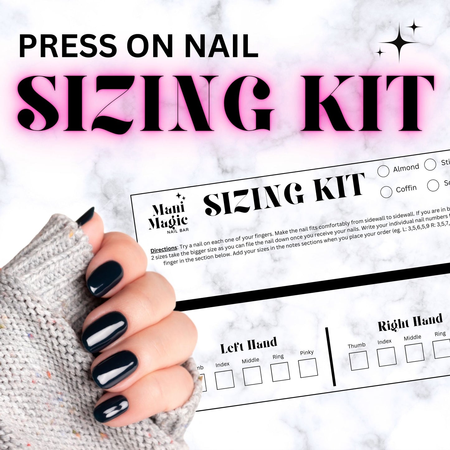 Press On Nails | Sizing Kit