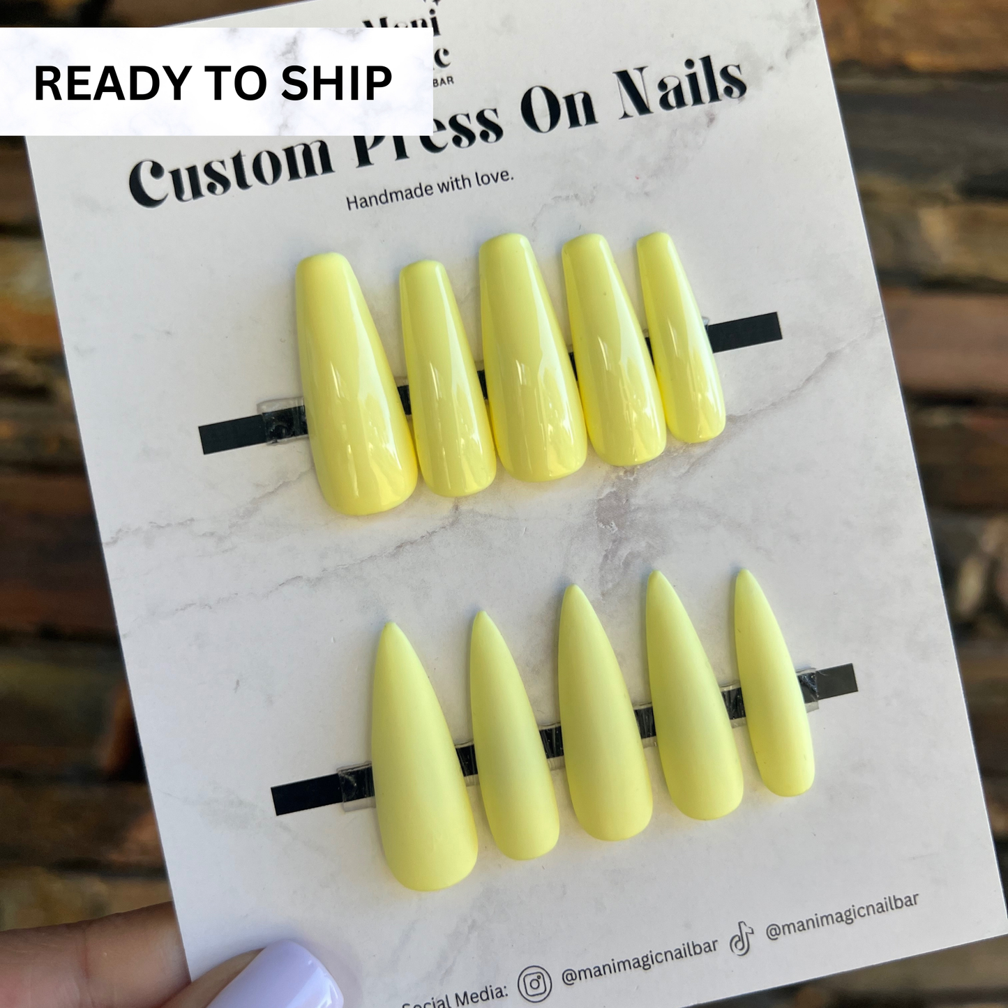 Banana Cream | Luxury Press On Nails