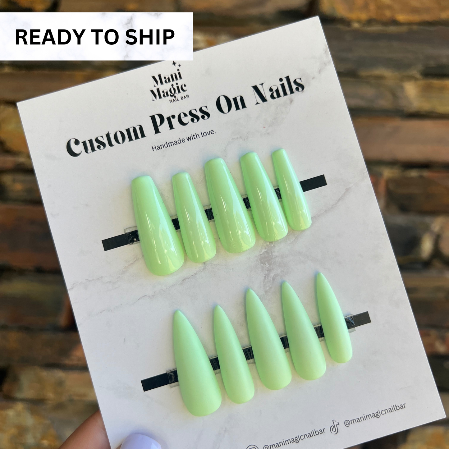 Mint Magic | Luxury Press On Nails