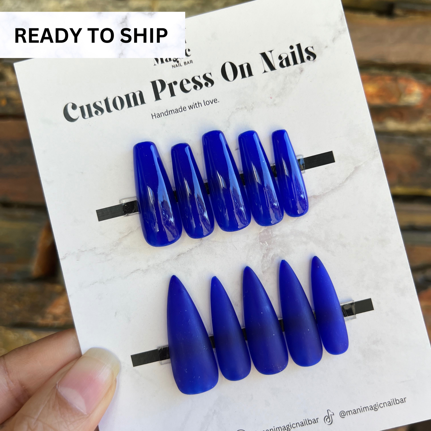 Cobalt Crush | Luxury Press On Nails