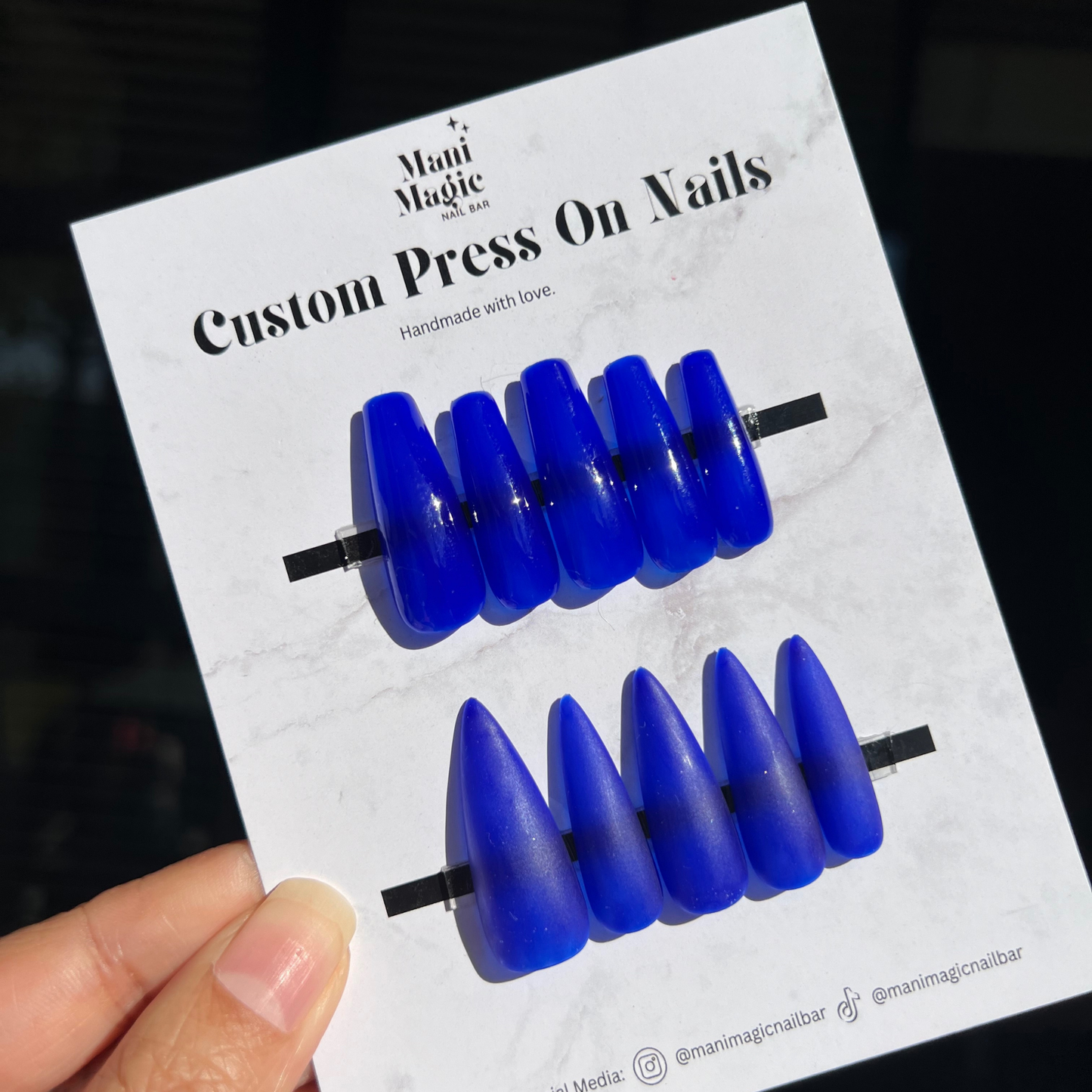Cobalt Crush | Luxury Press On Nails