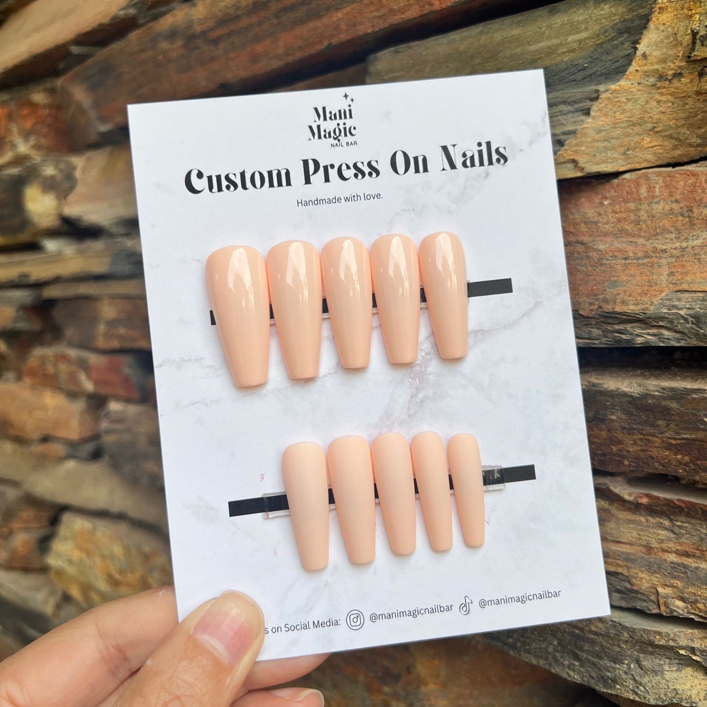 Apricot Nude | Luxury Handmade Press On Nails