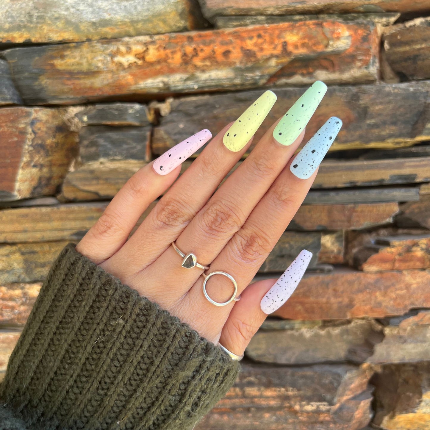 Speckled | Luxury Press On Nails