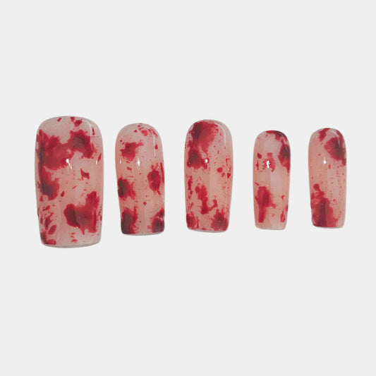 Bloody Stains | Luxury Handmade Press On Nails