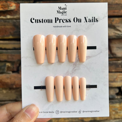 Apricot Nude | Luxury Handmade Press On Nails