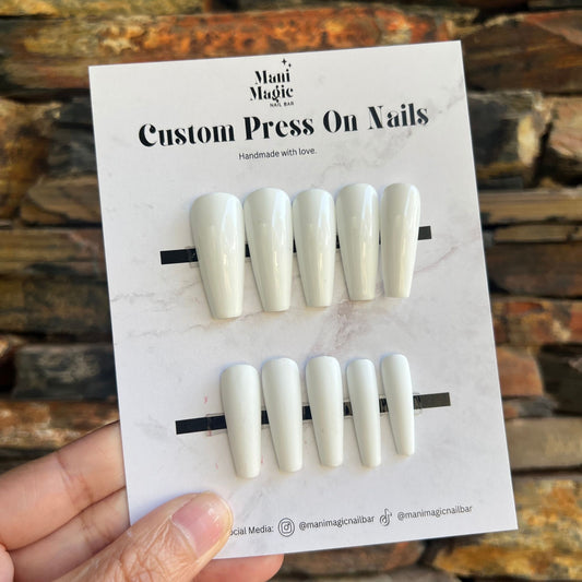 Snow White | Luxury Handmade Press On Nails