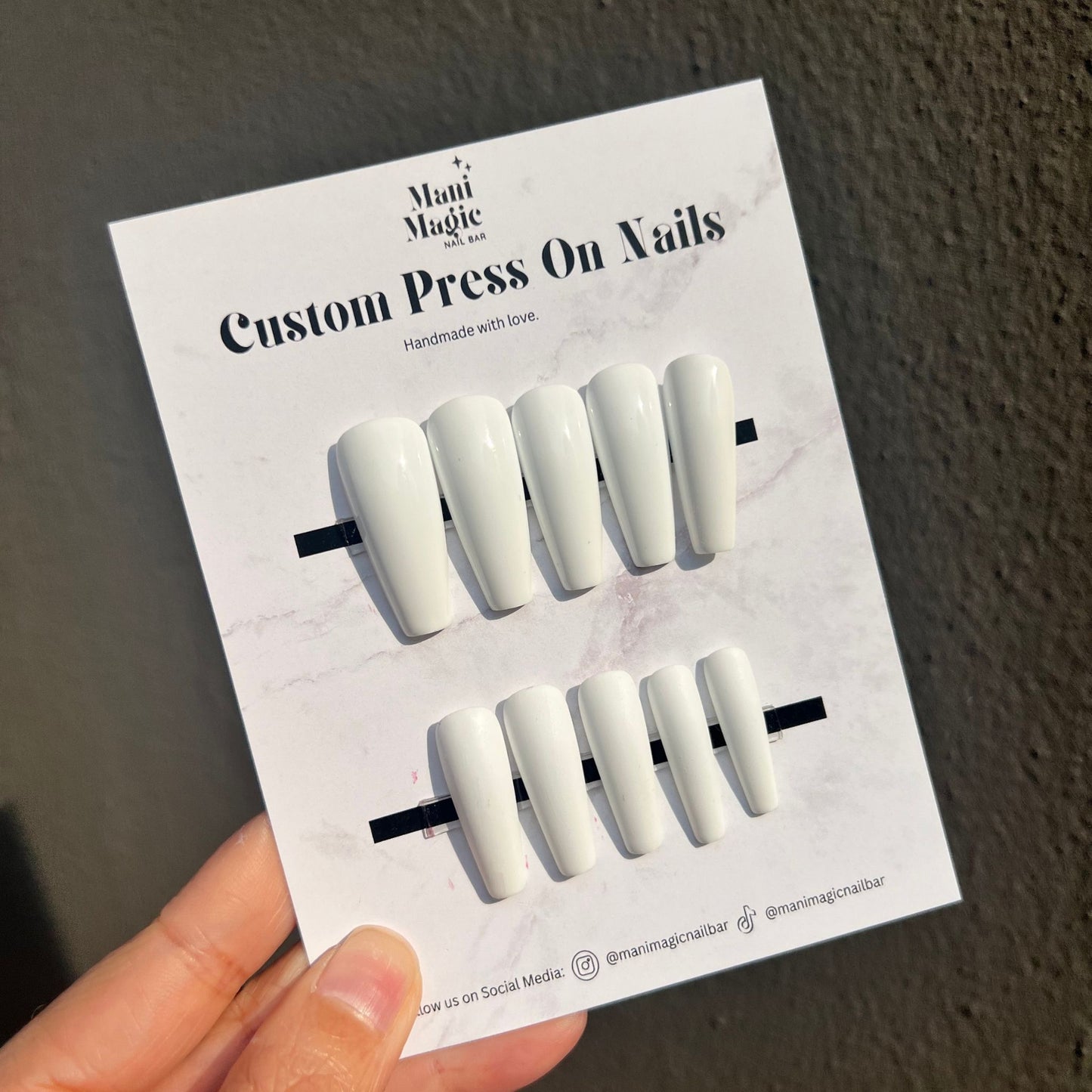 Snow White | Luxury Handmade Press On Nails